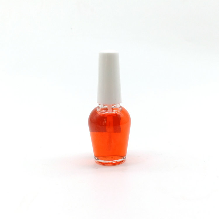 factory wholesale 10ml round shape nail polish bottle with plastic cap and brush